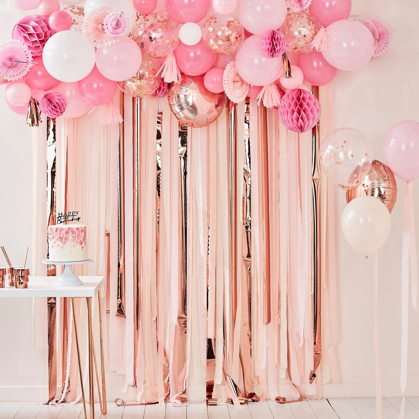 Giant Rose Gold And Blush Large Confetti Balloons