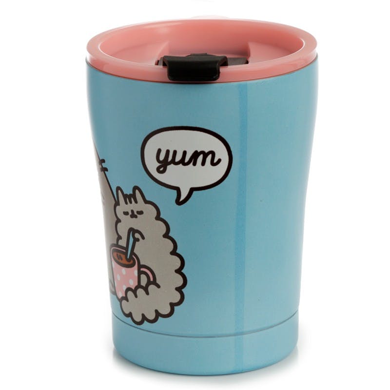 PUSHEEN FOODIE CAT RÉUTILISABLE INOXYDABLE CHAUD ET FROID THERMIQUE ISOLÉ ALIMENTATION ET BOISSON TASSE 300ML 