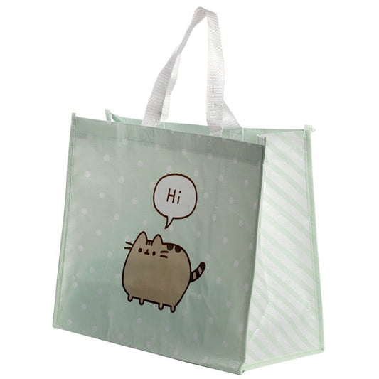 PUSHEEN CAT RECYCLED PLASTIC BOTTLES RPET REUSABLE SHOPPING BAG