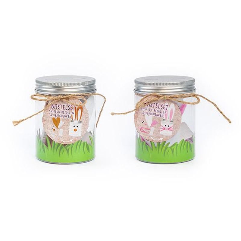 Bunny Jars Craft Kit For Crafting, Filling And Giving As A Gift