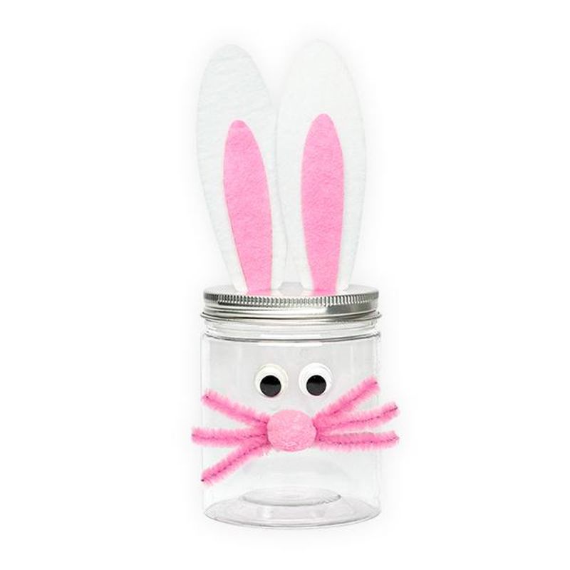 Bunny Jars Craft Kit For Crafting, Filling And Giving As A Gift