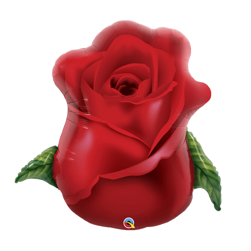 Ballon Aluminium 33″ Bouton de Rose Rouge