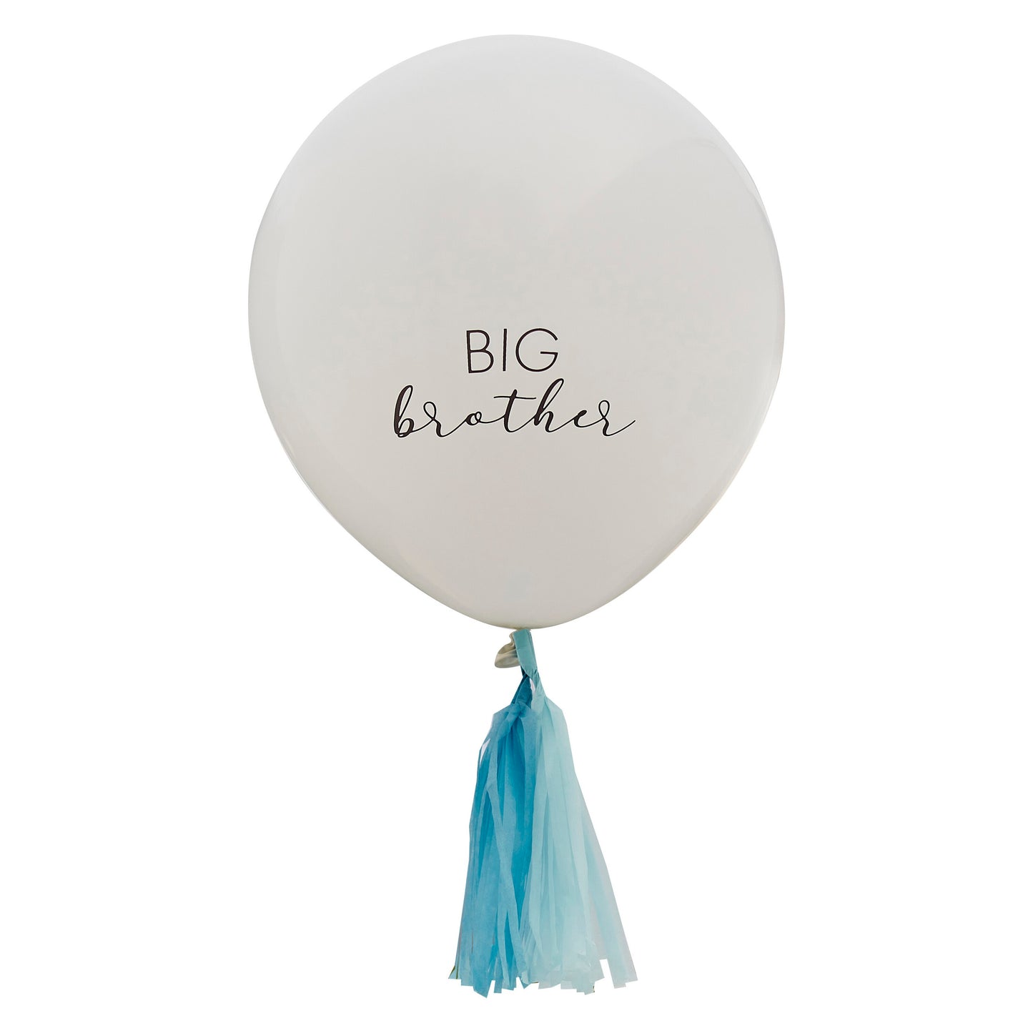 Ballon Big Brother avec pompons bleus 