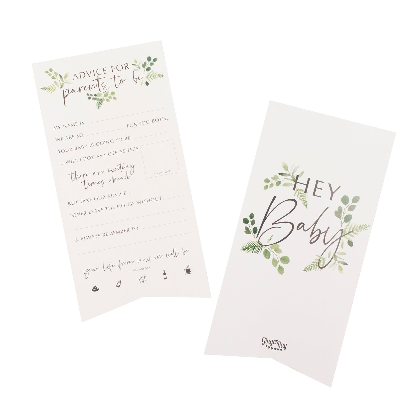 Botanical Baby Shower Advice Cards