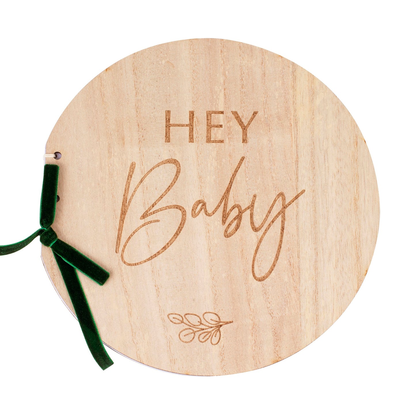 Wooden Hey Baby Shower Guest Book