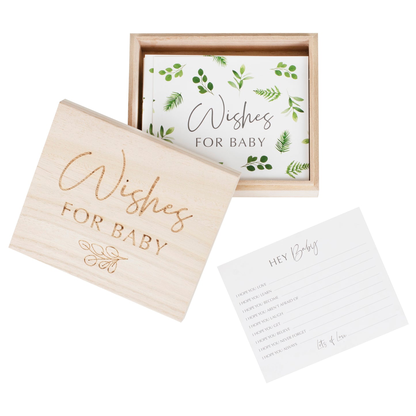 Botanical Baby Shower Advice Cards and Keepsake Box