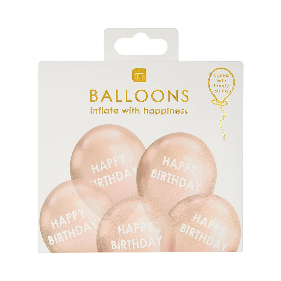 Rose Gold Happy Birthday Balloons