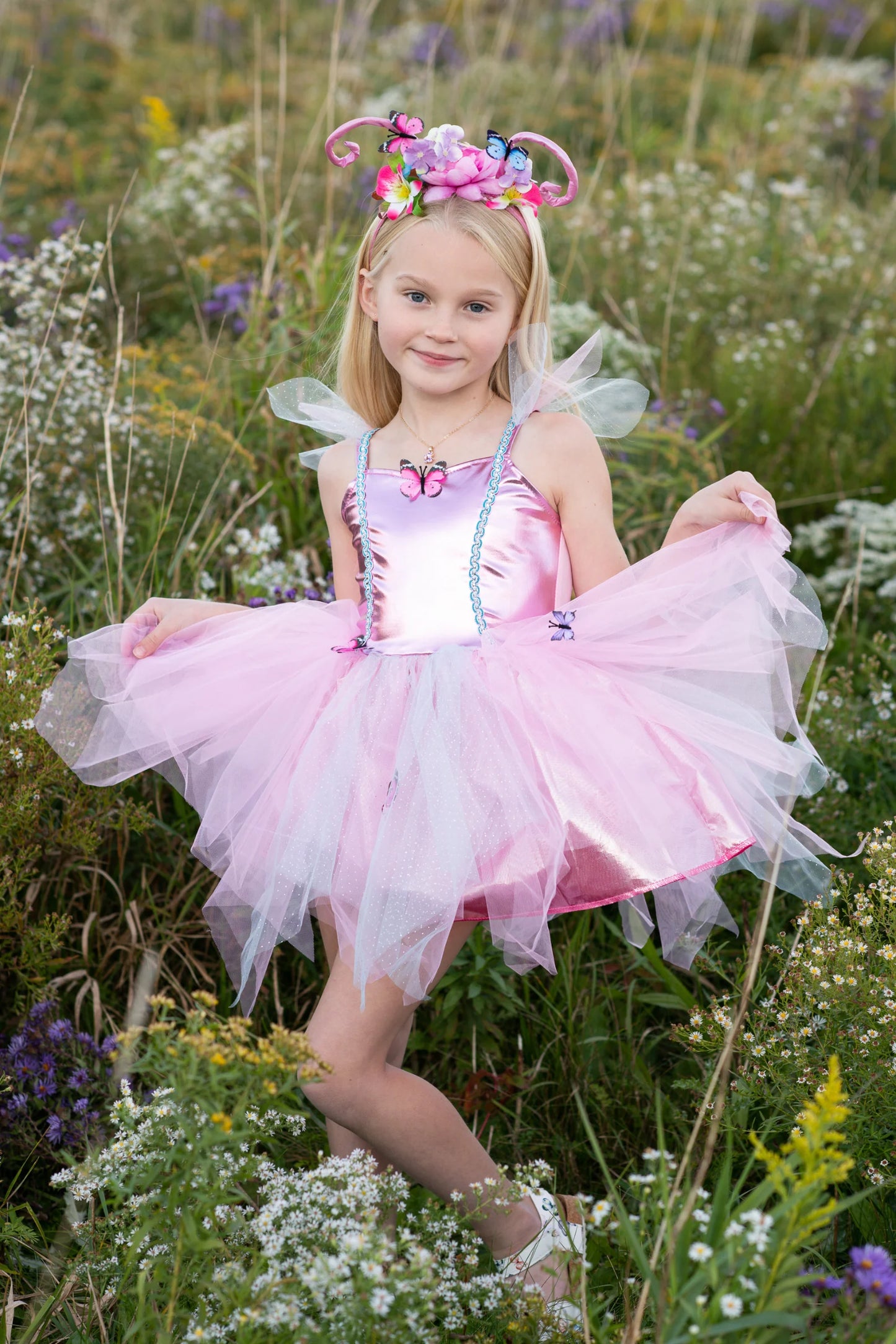 Woodland Butterfly Dress & Headband 5 - 6 years