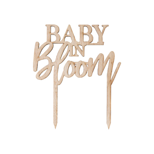 Wooden Baby Shower Cake Topper