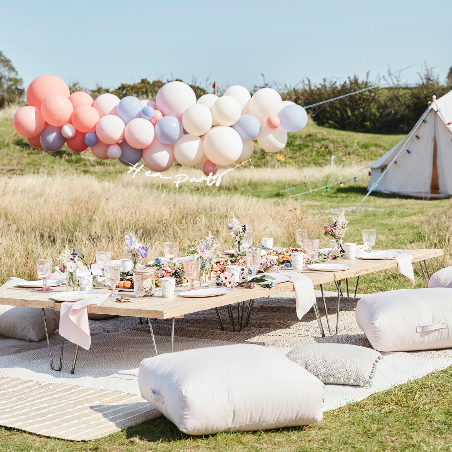 Pink Boho Eco Hen Party Bunting