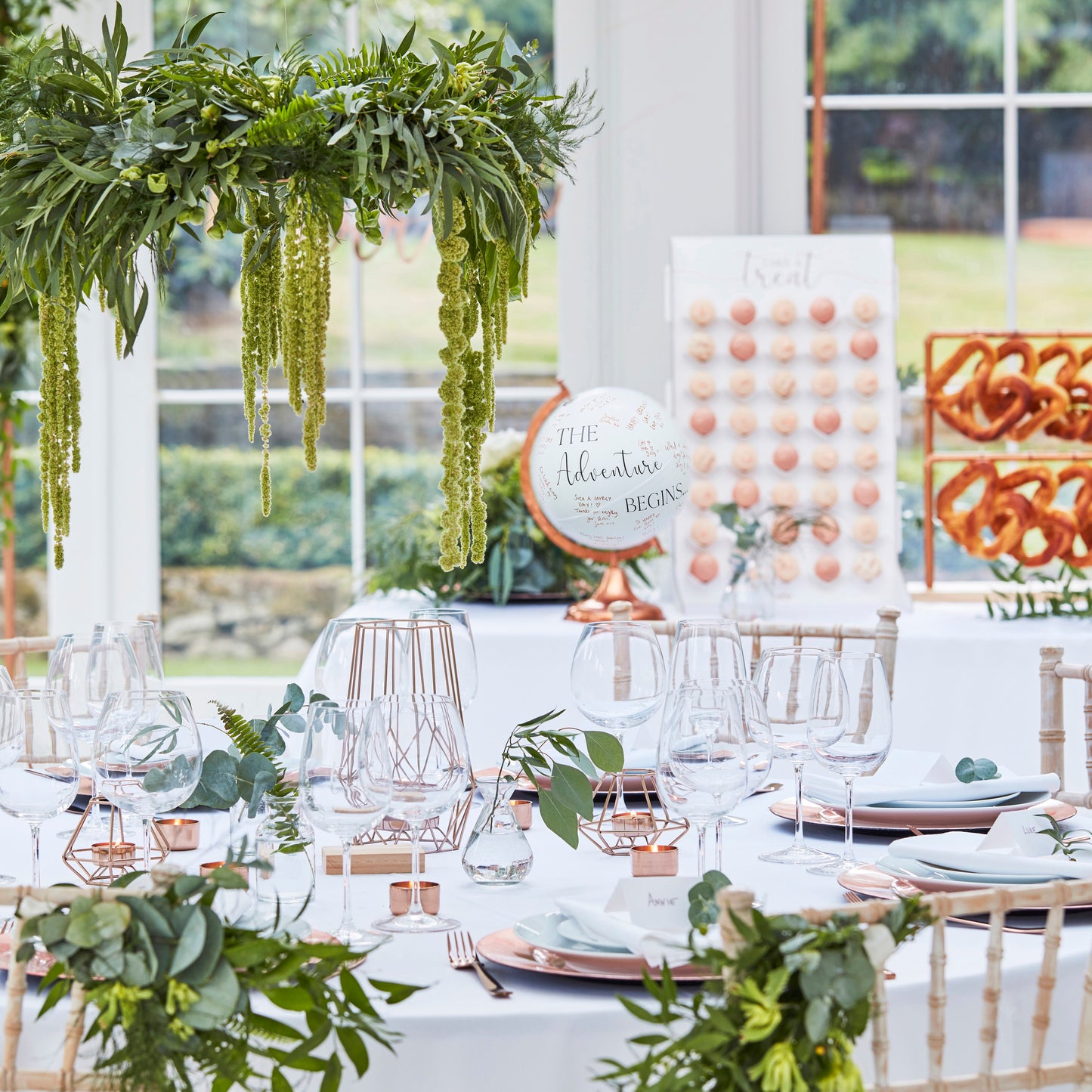 Hanging Chandelier Wedding Hoop