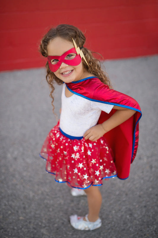 Copy of Superhero Tutu Cape and Mask 6 - 8 yrs