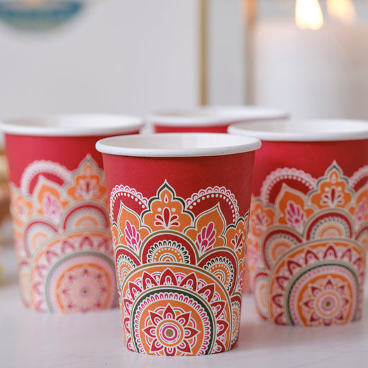 Multicoloured Paper Diwali Cups