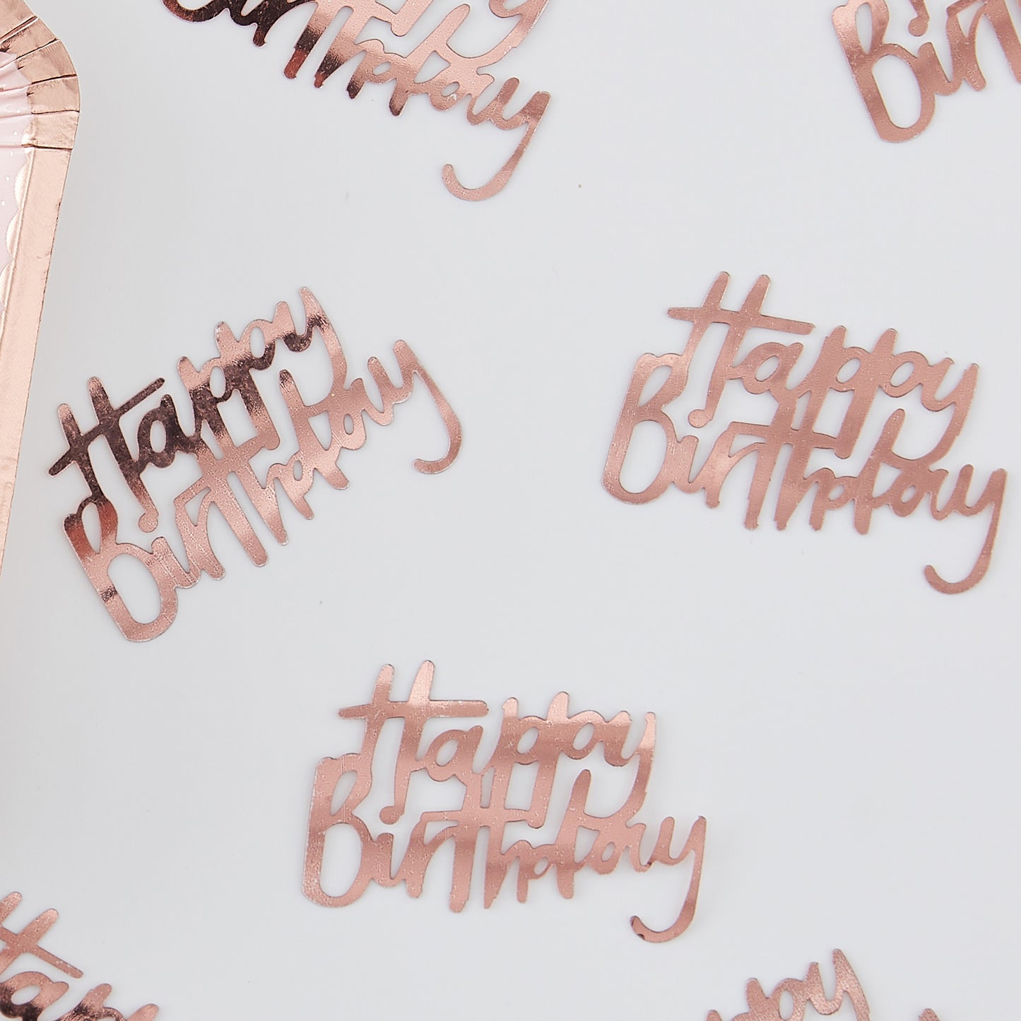 Rose Gold Happy Birthday Confetti