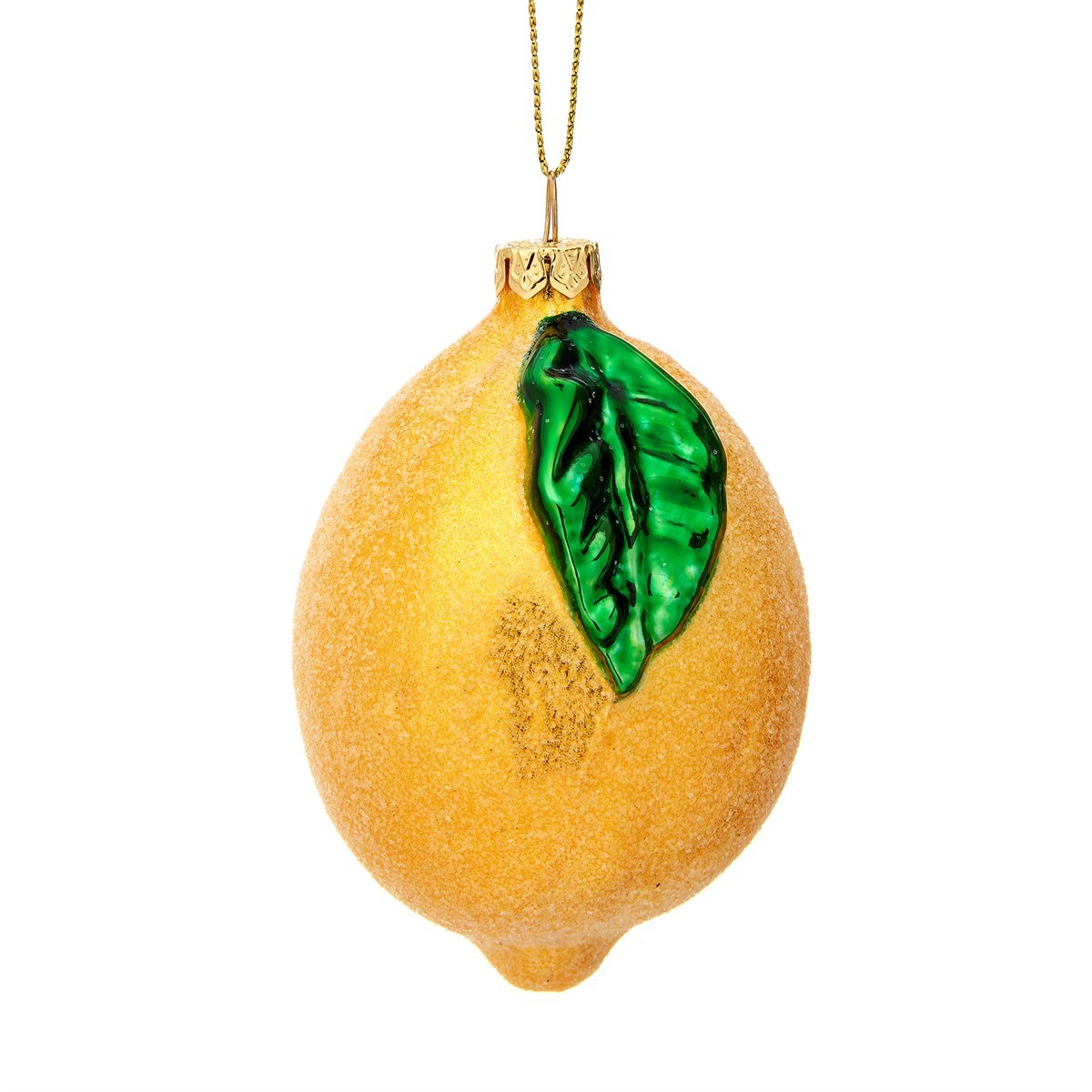 Shimmering Lemon Shaped Bauble -  SASS & BELLE