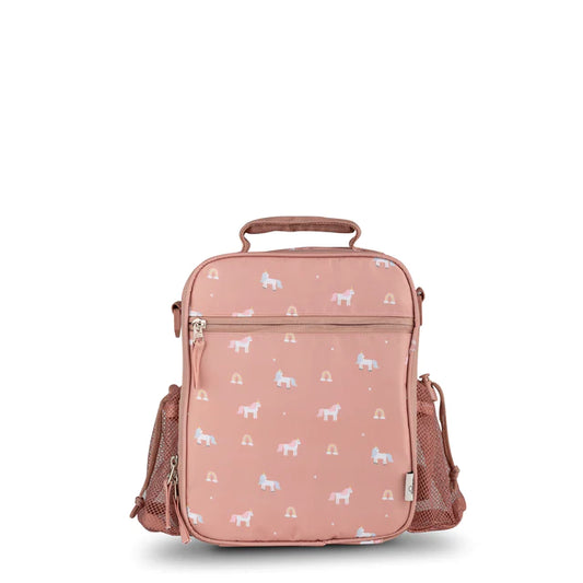 Insulated Lunch Bag Backpack - Unicorn-Blush pink