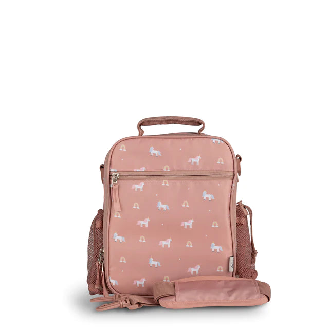 Insulated Lunch Bag Backpack - Unicorn-Blush pink