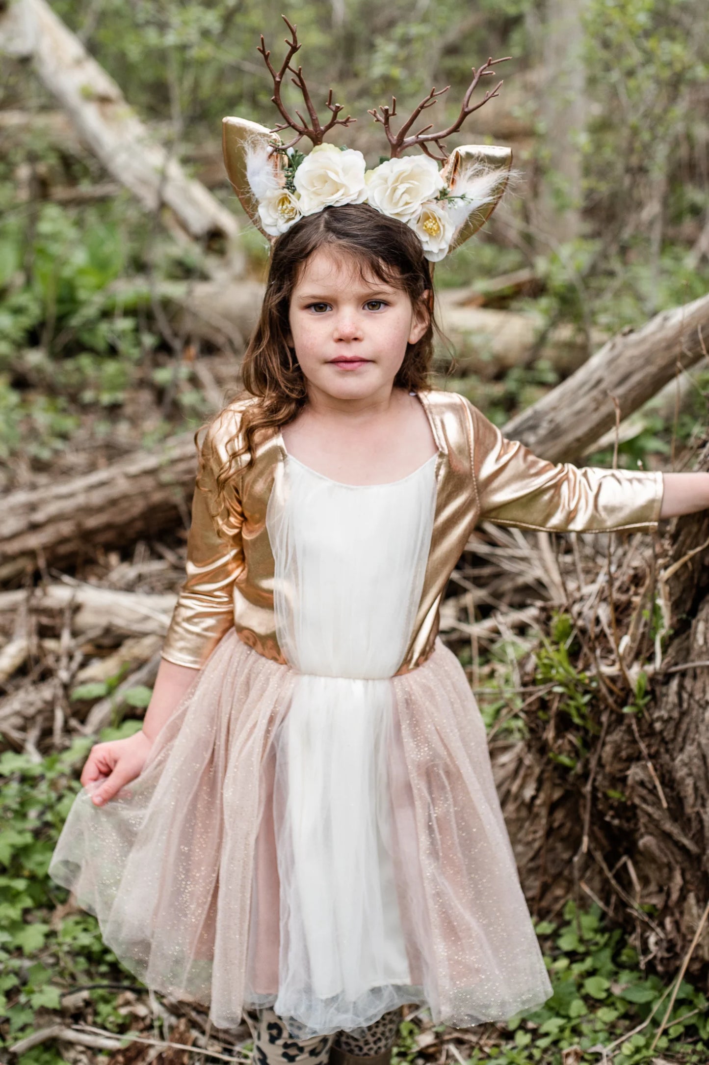 Woodland Deer Dress & Headpiece