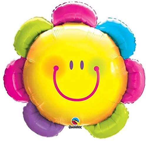 Flower Funny Face Foil Balloon