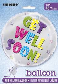 Silver Balloon Get Well soon