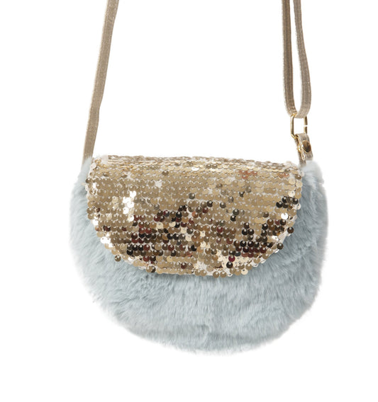 Shimmer Sequin Fur Bag