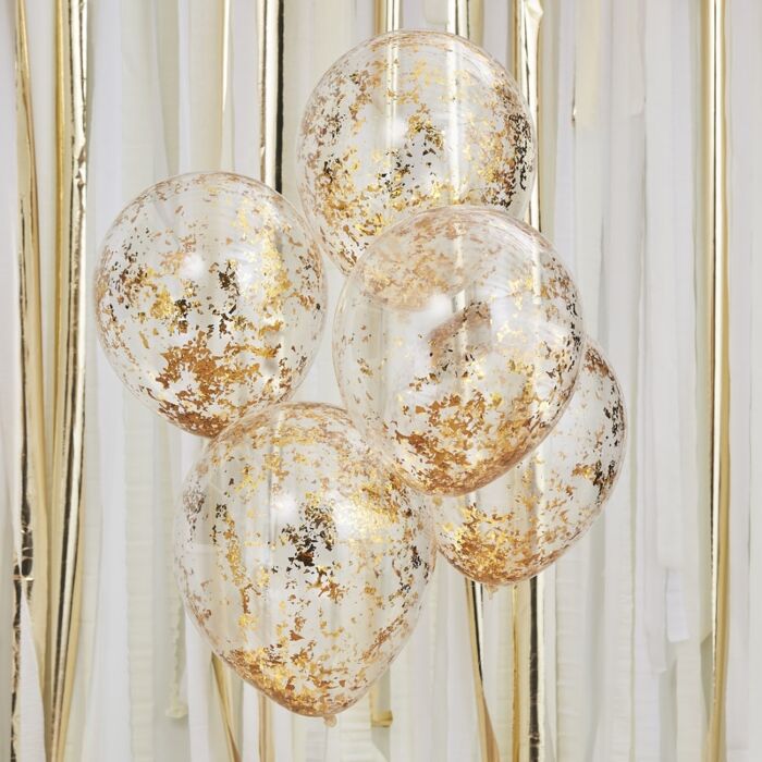 GOLD CONFETTI BALLOONS