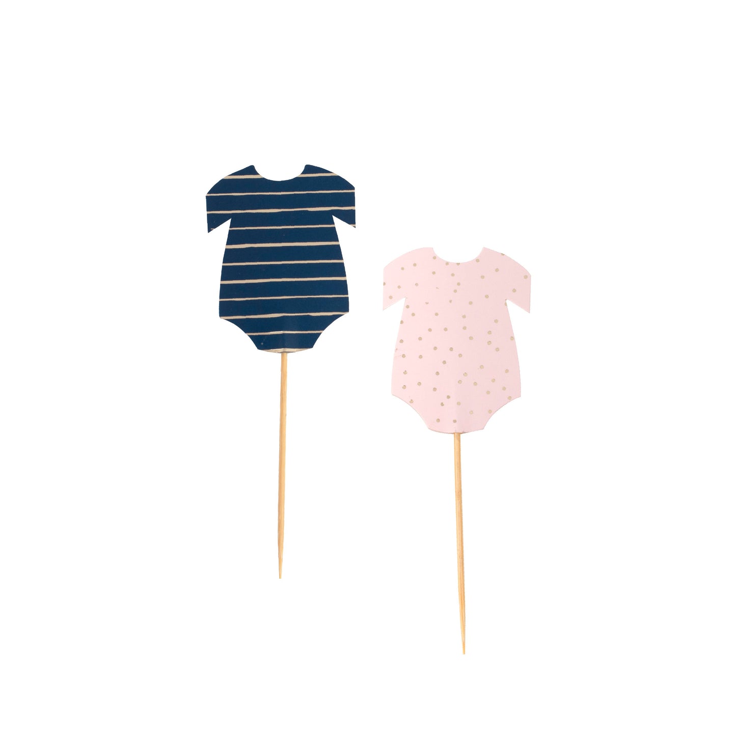 Babygrow rose et bleu marine pour fête prénatale pour cupcakes