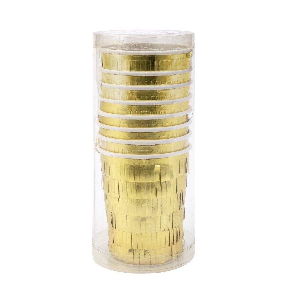 Gold Fringe Party Cups