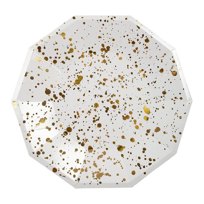 Gold splatter plates