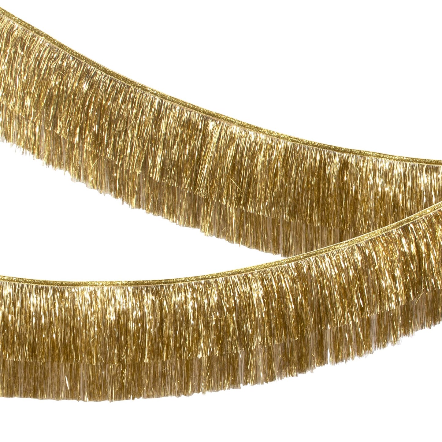 Gold tinsel garland