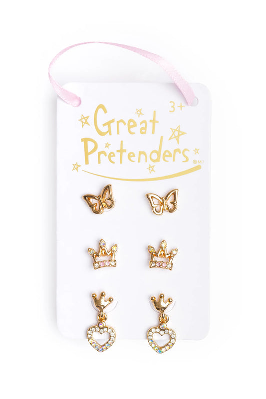 Boutique royal crown studded earrings