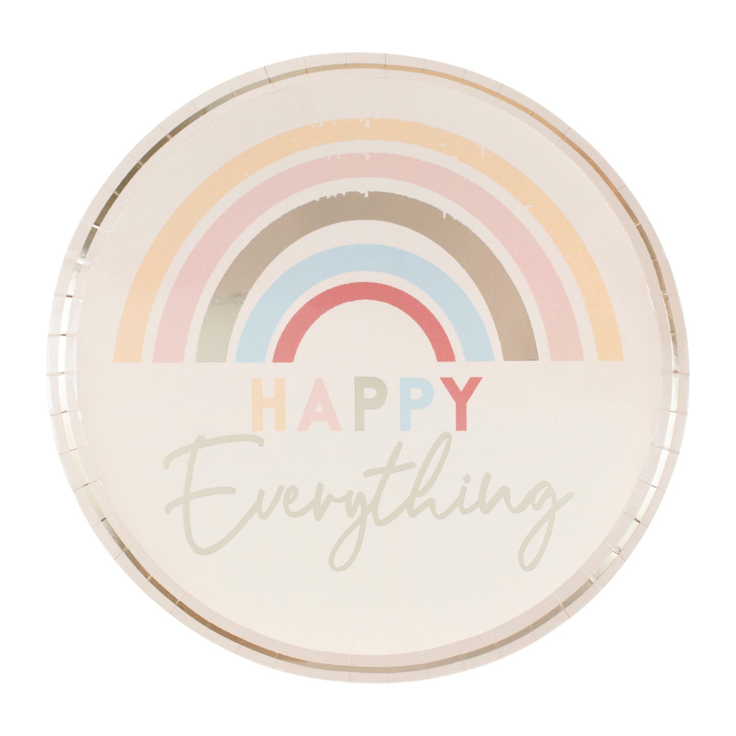 Happy Everything Natural Rainbow Plates