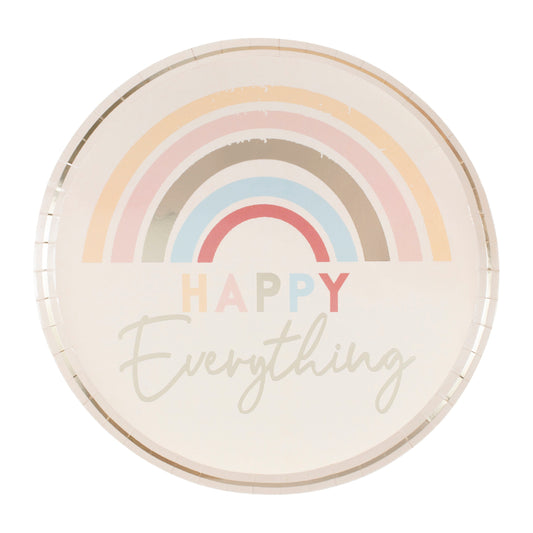 Happy Everything Natural Rainbow Plates