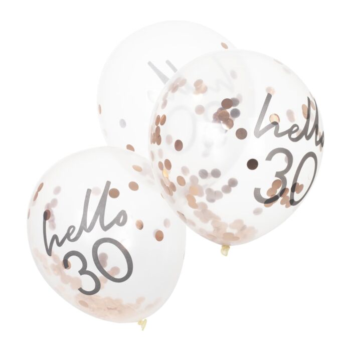 HELLO 30 BIRTHDAY BALLOONS