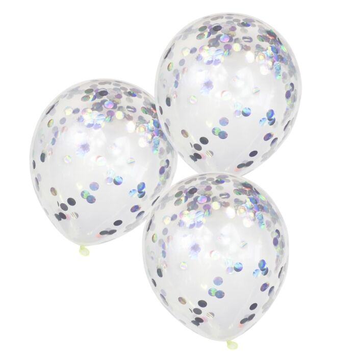 IRIDESCENT CONFETTI BALLOONS - PASTEL PARTY