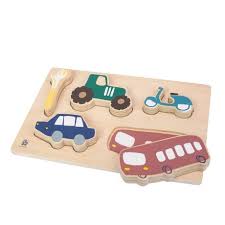 Kleiner Fahrer aus Holz Chunky Puzzle