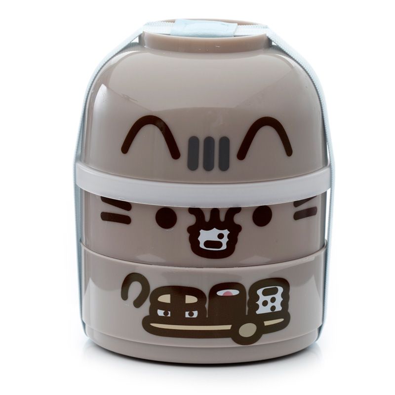 PUSHEEN STACKED ROUND BENTO LUNCH BOX