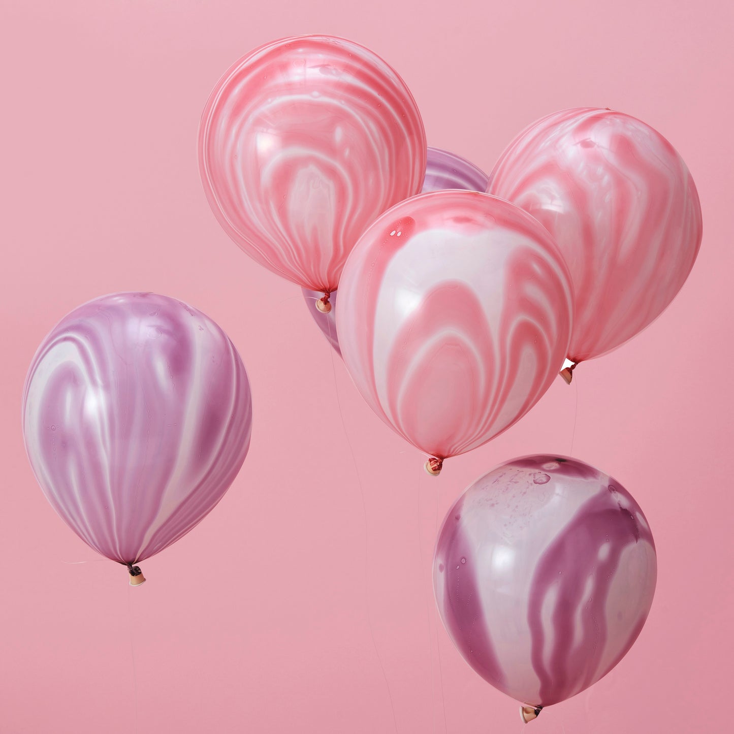 Pink and Purple Marble Balloons - Make A Wish - 10 balloons - Ginger ray