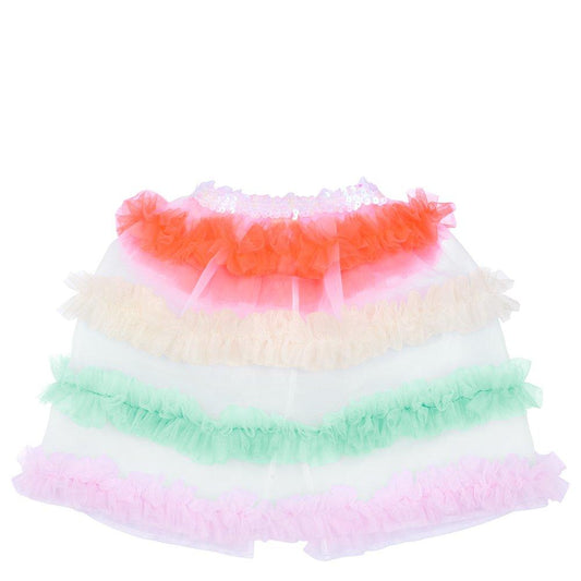 Neon Tulle Ruffle Capelet