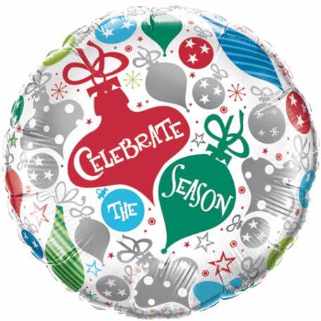 CELEBRATE THE SEASON FOIL BALLOON