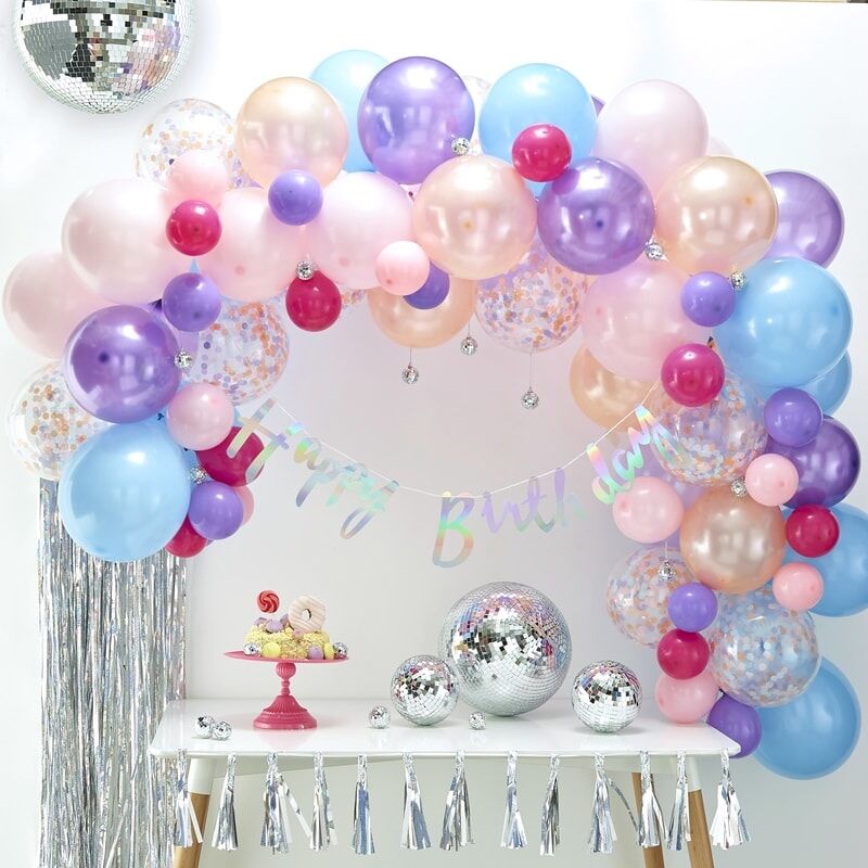 KIT ARC DE BALLONS PASTEL 