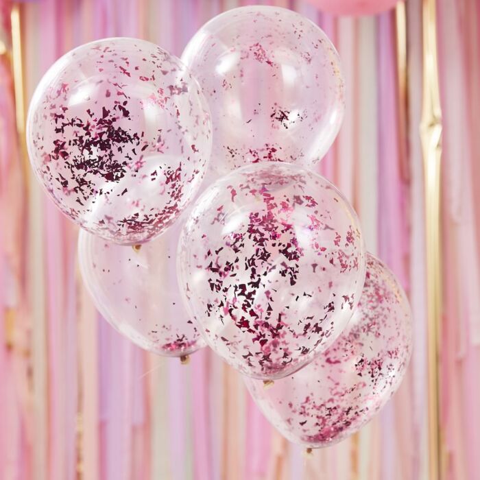 PINK CONFETTI BALLOONS