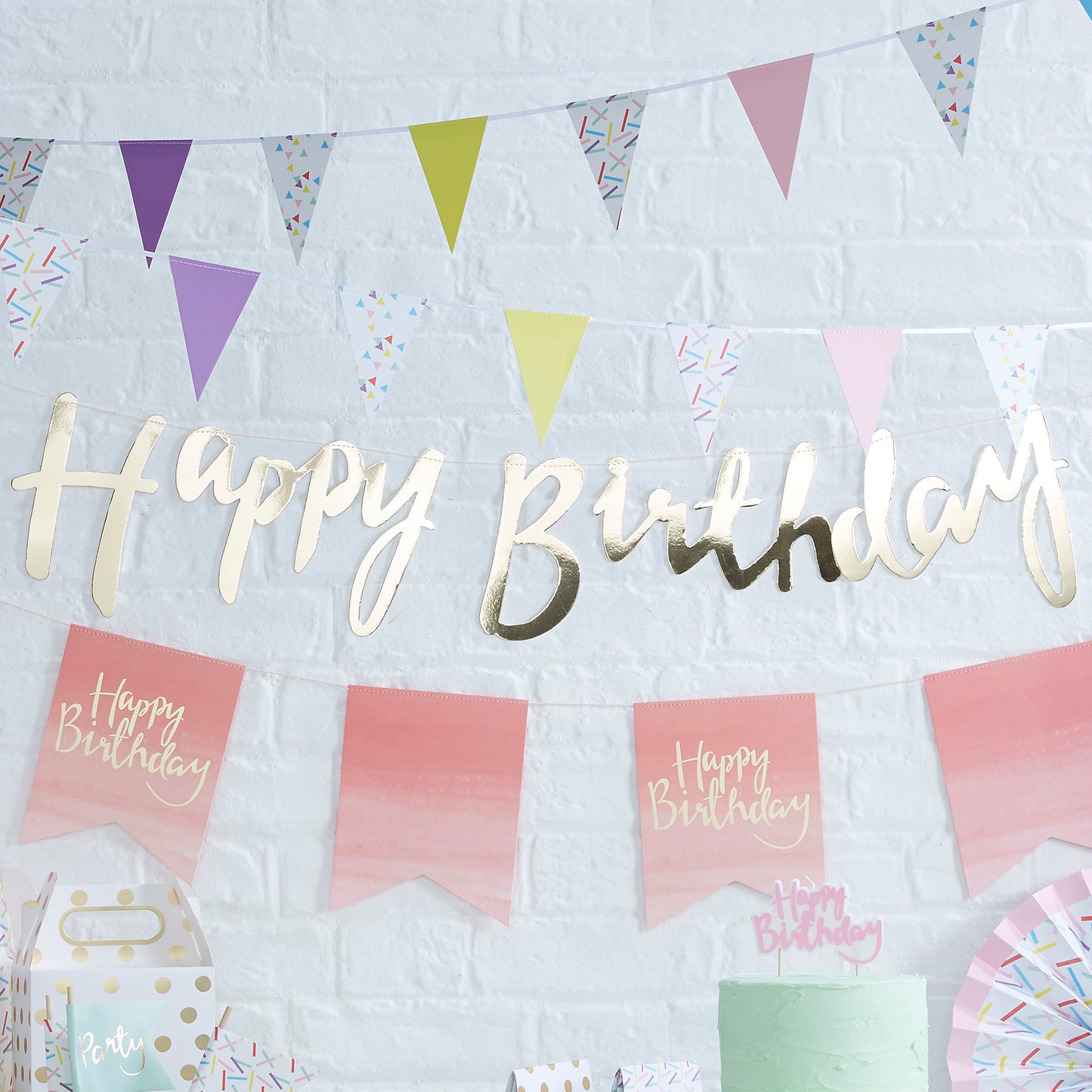 Iridescent Personalised Birthday Bunting