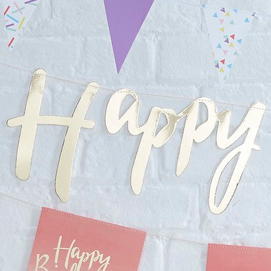 Iridescent Personalised Birthday Bunting