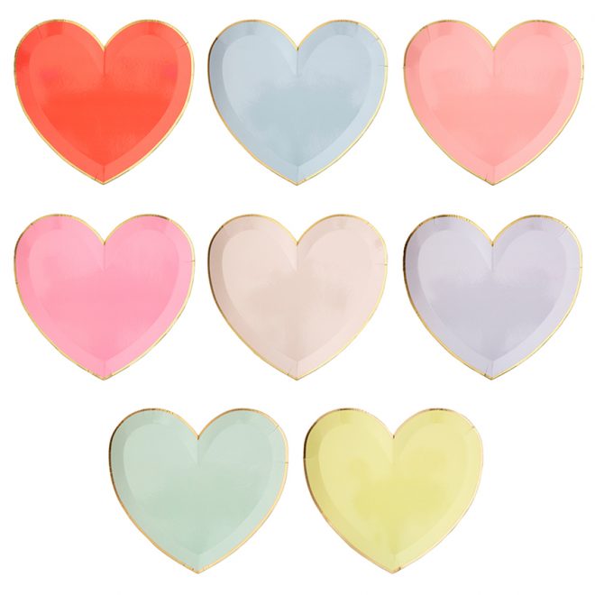 Assiettes coeur palette L