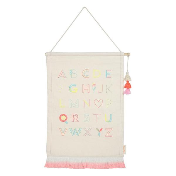 Pink alphabet wall hanging