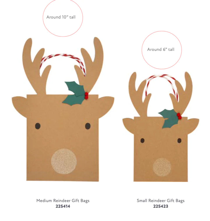 Reindeer Gift Bags (Size S)