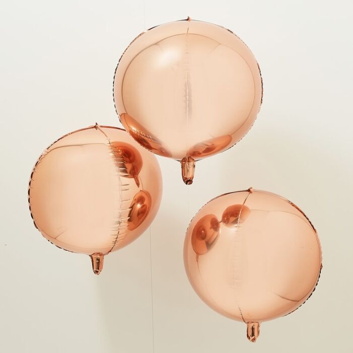 ROSE GOLD ORB BALLOONS - Ginger ray