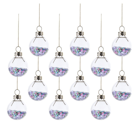 Pastel Stars Mini Baubles - Set Of 12