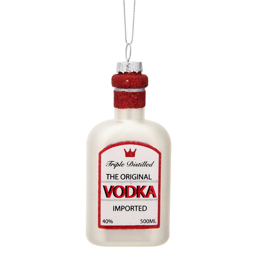 Christmas Cheer Vodka Shaped Bauble - SASS & BELLE